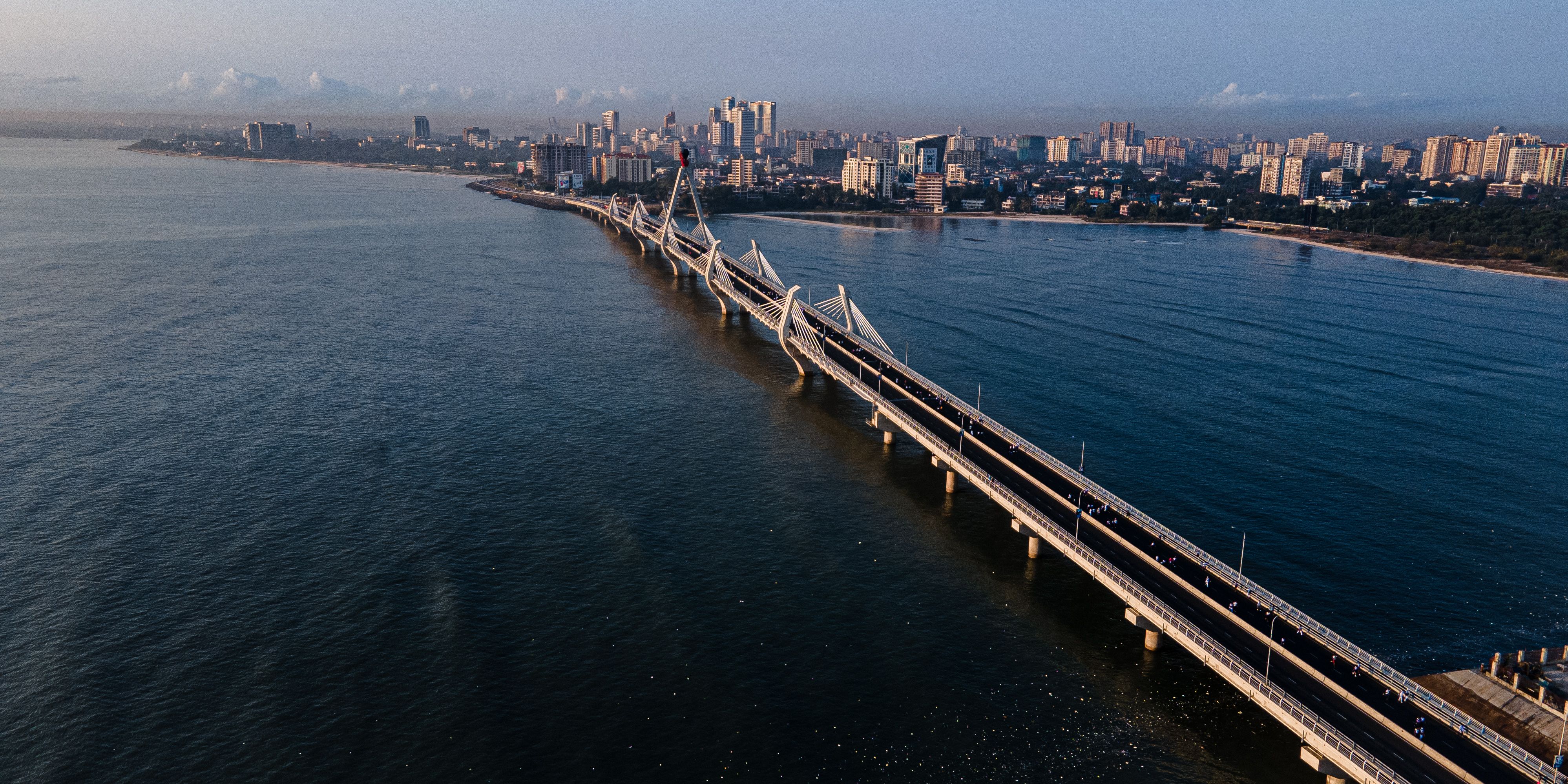 Dar es Salaam harbour and city skyline